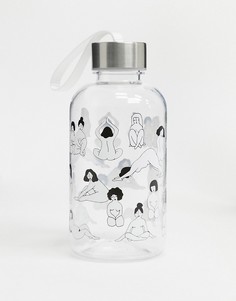 Бутылка для воды с принтом Monki-Очистить