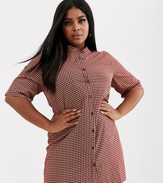 Рубашка в гусиную лапку AX Paris Plus-Мульти