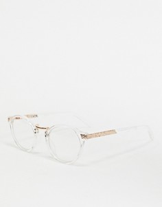 Круглые очки в прозрачной пластиковой оправе с прозрачными стеклами ASOS DESIGN-Очистить