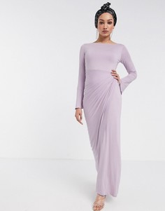 Платье макси с драпированным запахом Verona-Фиолетовый