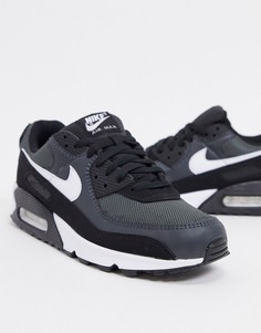 Черно-серые кроссовки Nike Air Max 90 Recraft-Черный
