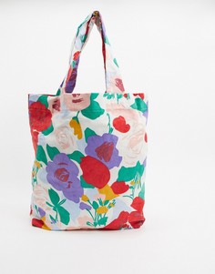 Вельветовая дорожная сумка-тоут с цветочным принтом Faithfull-Мульти