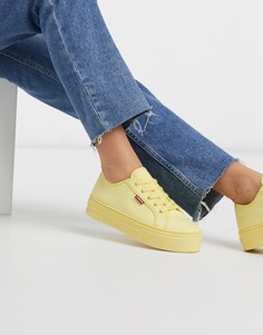 Кроссовки на плоской платформе Levis-Желтый
