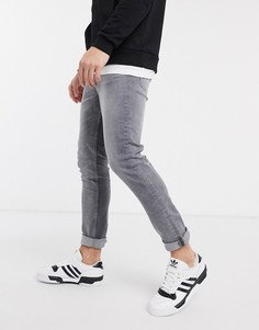 Светло-серые узкие джинсы New Look-Серый