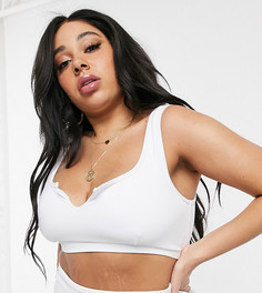 Белый бикини-топ от комплекта ASOS DESIGN curve recycled