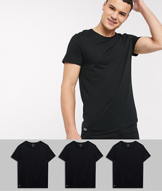 Набор из 3 черных футболок зауженного кроя Lacoste-Черный