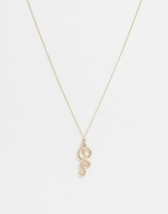Ожерелье с подвеской-змеей DesignB-Золотой