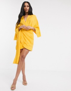 Платье мини с рукавами кимоно Significant Other-Желтый