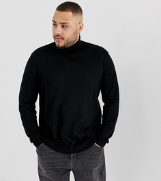 Черная водолазка ASOS DESIGN Plus-Черный цвет