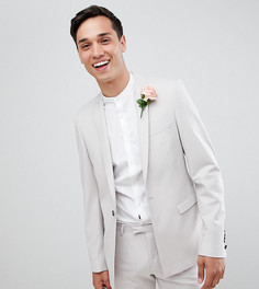 Серый облегающий пиджак Twisted Tailor Tall wedding-Бежевый