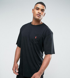 Черная футболка с круглым вырезом и логотипом Polo Ralph Lauren Big & Tall-Черный