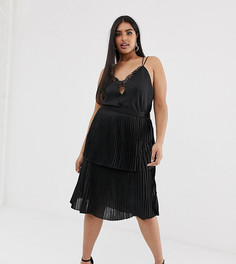 Плиссированная многоярусная юбка миди Unique21 Hero-Черный