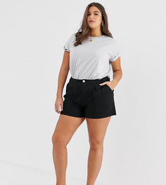 Шорты чиносы с защипами ASOS DESIGN Curve-Черный цвет