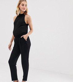 Трикотажные брюки-галифе с посадкой под животом ASOS DESIGN Maternity ultimate tall-Черный цвет