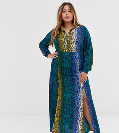 Платье макси без рукавов с принтом "жираф" AX Paris Plus-Мульти