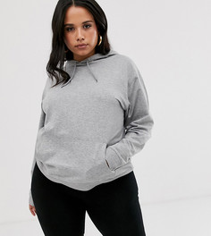 Худи серого меланжевого цвета ASOS DESIGN Curve ultimate-Серый