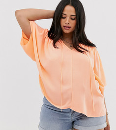 Свободный топ с завязкой ASOS DESIGN Curve-Оранжевый