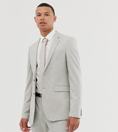 Серый облегающий пиджак ASOS DESIGN Tall-Голубой