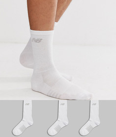 3 пары белых носков New Balance-Белый