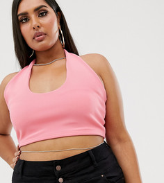 Тонкая золотистая цепочка на талию со стразами ASOS DESIGN Curve-Золотой