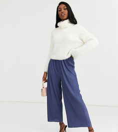 Плиссированные кюлоты ASOS DESIGN Tall-Серый