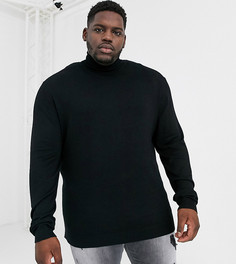 Черная водолазка River Island Big & Tall-Черный