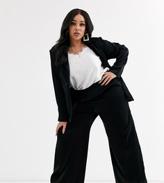 Свободные широкие брюки с блестками из комплекта Unique 21-Черный