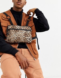 Сумка на грудь с леопардовым принтом ASOS DESIGN-Многоцветный