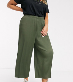 Плиссированные кюлоты ASOS DESIGN Curve-Зеленый