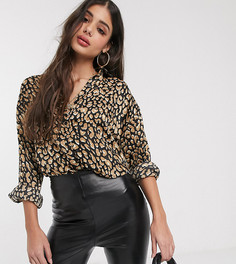 Атласная рубашка с леопардовым принтом Missguided Tall-Мульти