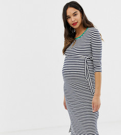 Платье миди в полоску для беременных Mamalicious-Мульти Mama.Licious