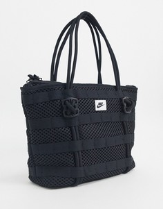 Черная структурированная сумка-тоут Nike-Черный