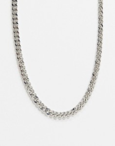 Массивное серебристое ожерелье Weekday-Серебряный