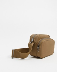 Серо-коричневая походная сумка через плечо Weekday-Коричневый