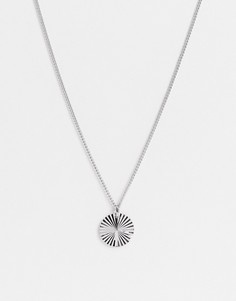 Серебристое ожерелье с подвеской в минималистском стиле ASOS DESIGN-Серебряный