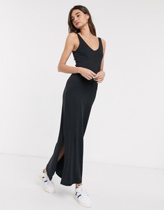 Облегающее платье макси с разрезами Only-Черный