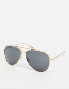 Золотистые солнцезащитные очки-авиаторы Versace 0VE2217-Золотой