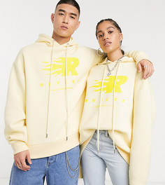 Худи унисекс желтого цвета с принтом COLLUSION-Желтый