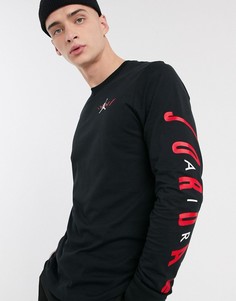 Черный лонгслив с логотипом Nike Jordan Jumpman