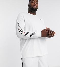 Белый лонгслив с логотипом Nike Jordan Plus Jumpman