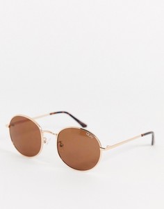 Круглые солнцезащитные очки Quay Australia-Золотистый