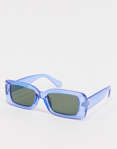 Синие квадратные солнцезащитные очки ASOS DESIGN-Синий