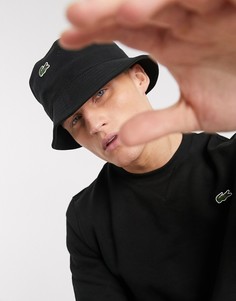 Черная панама с логотипом Lacoste-Черный