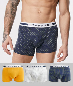 Набор из 3 боксеров-брифов (с геометрическим принтом/др.) Topman-Мульти