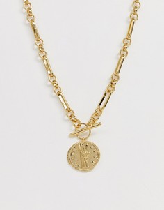 Золотистое ожерелье с подвеской-монетой & Other Stories-Золотой
