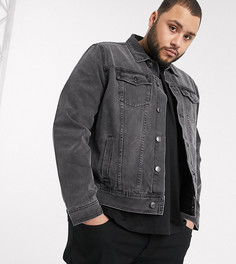 Серая джинсовая куртка New Look Plus-Серый