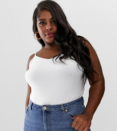 Белый топ на бретелях ASOS DESIGN Curve ultimate