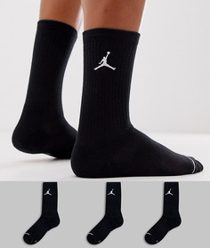 Набор из 3 пар черных носков Jordan-Черный