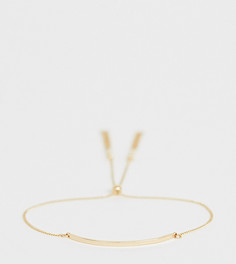 Золотистый браслет с цепочкой и металлической пластиной ASOS DESIGN Curve-Золотой