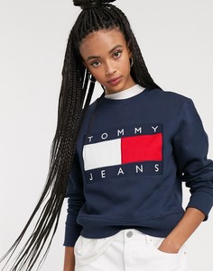 Темно-синий свитшот из органического хлопка Tommy Jeans